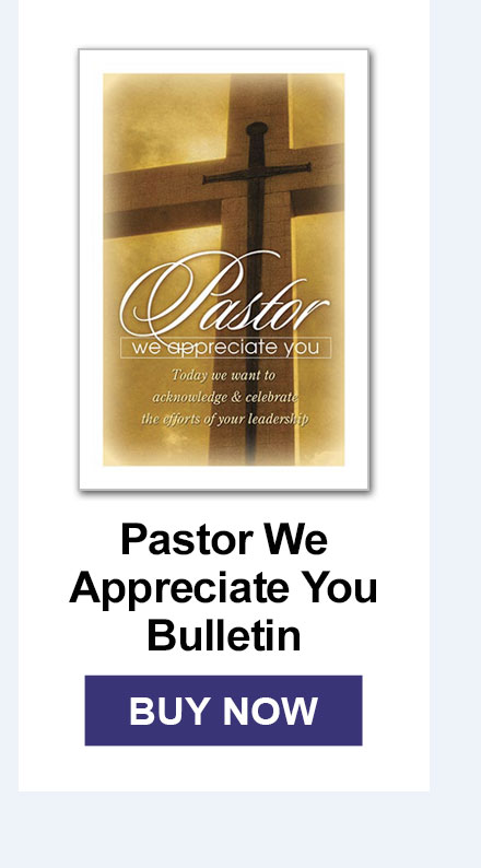 Pastor We Appreciate You Bulletin